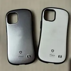 iFace ハードケース シルバー ＆ホワイト