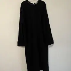 MOGA ロングワンピース 長袖　ネイビー