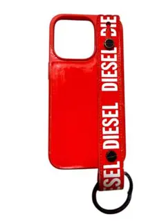 DIESEL ディーゼル ロゴストラップ付き iPhone14P roケース