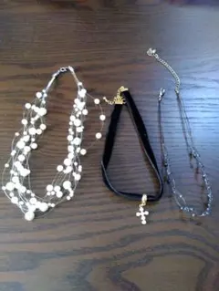 お値下げ！多層パールネックレスとチョーカー3点セット