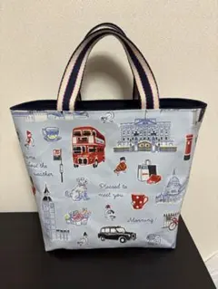 キャスキッドソン　ロンドンアイコンラミネート　トートバッグ　ハンドメイド