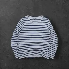 00s オールドユニクロ ボーダー ロンT 短丈 y2k シティボーイ　グランジ