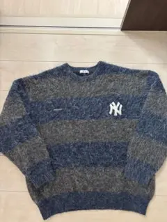 Perushu × MLB モヘアタッチ ボーダー