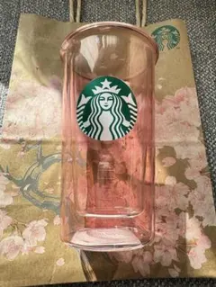 スタバ　サクラ　耐熱ダブルウォールグラス