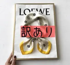 【rn様】【訳あり】スカーフ　バンダナ　大判　花柄　イエロー　シルク調　おしゃれ