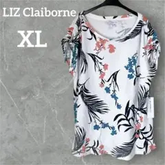 新品未使用♡LIZ Claiborne 【XL】花柄 半袖Tシャツ マルチカラー