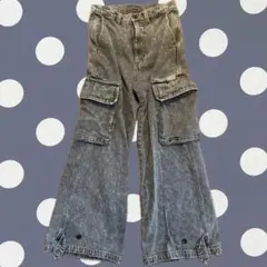 【CLEL】M-47 ミリタリー フレア カーゴ パンツ　Sのサムネイル