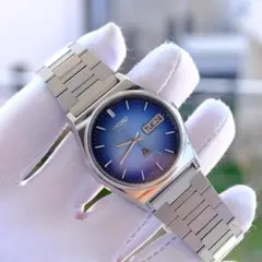 【稼働】SEIKO クォーツ 腕時計 ブルー