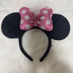 厳選品★ディズニー カチューシャ ピンク スパンコール