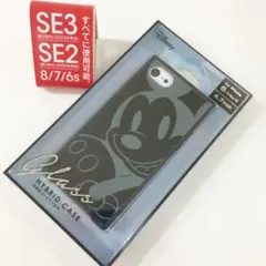 ミッキーマウスiPhoneSE第3世代/第2世代/8/7ハイブリッドガラスケース