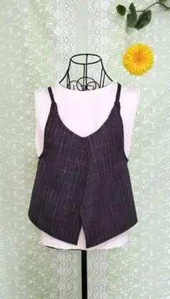 ハンドメイド　着物リメイク　着物ベスト　着物ビスチェ　ビスチェ　①のサムネイル
