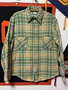 70s BIGMAC ヘビーネルシャツ レアカラー 好配色 古着 70s BIG MAC カラフル チェック ヘビー フランネル シャツ