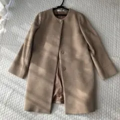 NATURAL BEAUTY BASIC ベージュ ウールコート Lサイズ