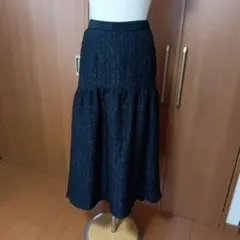 BEAUTY&YOUTH ジャガードギャザーフレアスカート