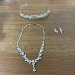 新婦　ウェディング　ブライダル　アクセサリー　3点セット