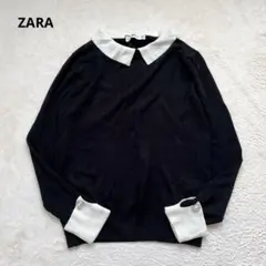 タグ付き未着用品✨️ZARA ザラ 襟付き パールボタン ニット カットソー S
