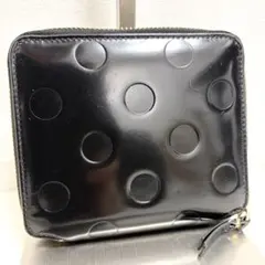 【美品】COMME des GARCONS コンパクト財布 黒 ドットのサムネイル