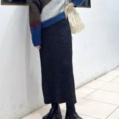 ラメ ロングスカート