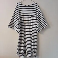 Yuni ボーダーカットソーワンピース