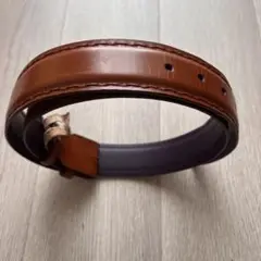 【美品】ELLIOT RHODES　英国製　高級ドレスベルト 本革/真鍮 正規品 横浜の方々に朗報】ベルト専門店エリオットローズロンドン