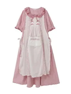 美品」PINK HOUSE エプロン付きセーラーカラーワンピース - メルカリ