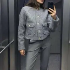 zara ブークレジャケット　xs