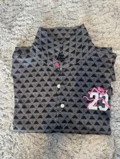 23区　ポロシャツ ブラック/グレー