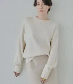 ドローイングナンバーズ　 コットンカシミヤプルオーバー　アイボリー