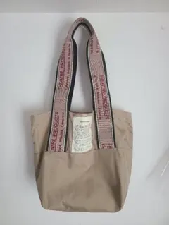 THEATRE PRODUCTS ジャガードテープ バッグ ベージュトートバッグ