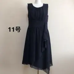 11号 ネイビー　シフォンワンピース ドレス＊新品＊