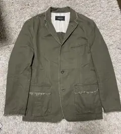 COMM CA ISM ジャケット Mサイズ オリーブ　古着　ダメージ加工