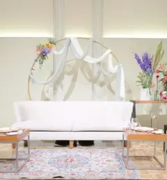 ウェディングアーチ（布付き）