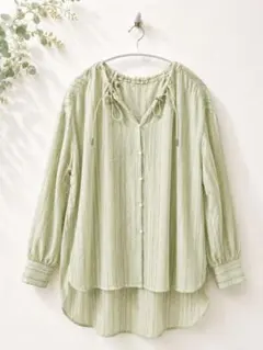 chocol raffine robe シアーストライプブラウス 羽織りのサムネイル