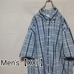 Q44【US輸入】ブルックスブラザーズ　半袖シャツ【メンズXXL】チェックのサムネイル