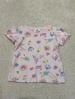 アンパンマン　Tシャツ 90サイズ　パフスリーブ　ピンク　女の子