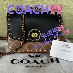 未使用　マディソン　COACH コーチ　ショルダーバッグ　ミニショルダー　花柄