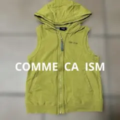 【美品】COMME CA ISM フード付きベスト 120A イエロー