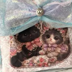 クロコとスコスケ　7月6日まで　パネル猫ちゃん　トートバッグ クロコとスコスケ様専用 7月6日まで パネル猫ちゃん トートバッグ