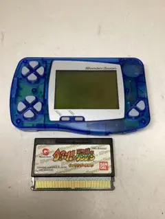 ジャンク　BANDAI WonderSwan 本体 ブルー ソフト付き