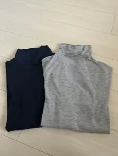 極暖ヒートテックカシミヤブレンドタートルネックT 他　2枚セット