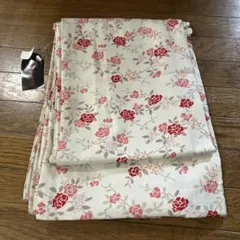 ポリエステル 小紋 袷 薔薇・小花柄 洗える着物 しつけ糸つき