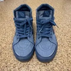 VANSダークグレー デニム風 ハイカットスニーカー