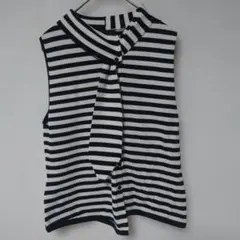 【ZARA】ノースリーブ タンクトップ アシメ ボーダー夏のサムネイル