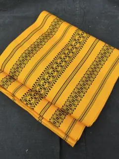 黄色　黒　本場筑前博多織　単帯