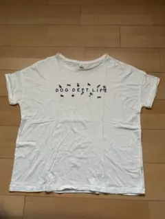 DOG DEPTドッグデプト半袖Tシャツ ホワイト 刺繍ロゴ Lサイズのサムネイル