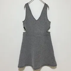 H&M DIVIDED カットアウト ジャンパースカート M ドット柄 ワンピ