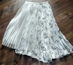 マーキュリーデュオ　フラワードット　プリーツ　スカート