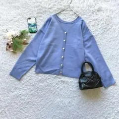 ルノンキュール カーディガン ニット 長袖 ゆったり Vネック 前開き F 春秋