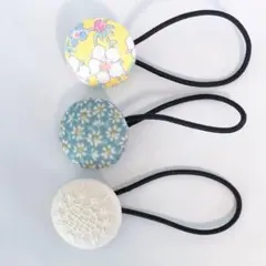 花柄ヘアゴム 3個セット