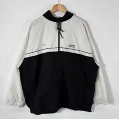 90s Vintage Reebok トラックジャケット 黒白 グランジ y2k